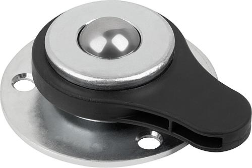 KUGELROLLE, FORM:A, DK=19, STAHL, KOMP:KUGEL AUS EDELSTAHL