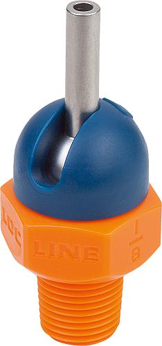 HOCHDRUCKDÜSE, D1=R1/4, D=3, FORM:A, KUNSTSTOFF BLAU/ORANGE, KOMP:EDELSTAHL