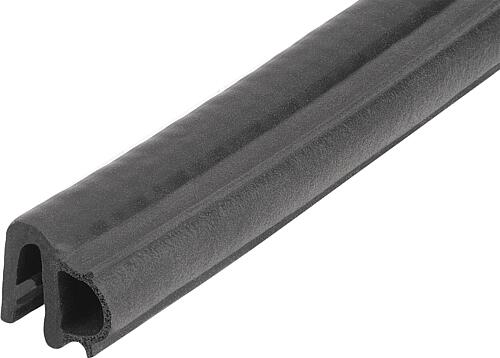 KANTENSCHUTZ-DICHTPROFIL 50000X8X12, FORM:H, EPDM SCHWARZ, KOMP:EPDM