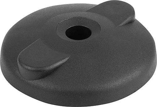 TELLER ANTI-SLIP-PLATTE, FORM:D THERMOPLAST, SCHWARZ, D=80
