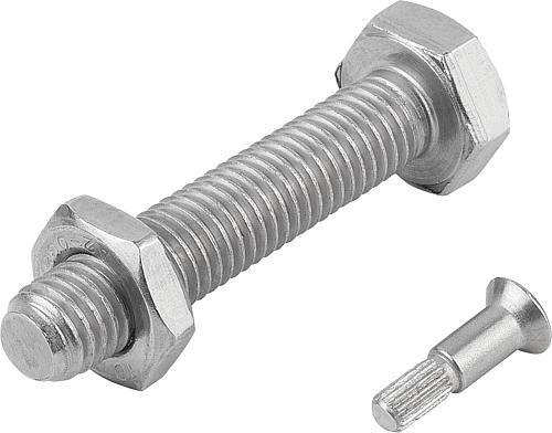 GEWINDESPINDEL FÜR STELLFÜßE D1=M10X120 EDELSTAHL, ECO L1=125