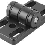 SCHARNIER MIT LANGLOCH 80X40, ZINK SCHWARZ PULVERBESCHICHTET, KOMP:EDELSTAHL