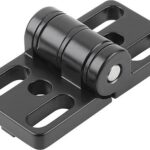 SCHARNIER MIT LANGLOCH 80X40, ZINK SCHWARZ PULVERBESCHICHTET, KOMP:EDELSTAHL