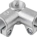 ROHRVERBINDER RECHTER WINKEL ALUMINIUM, FÜR RUNDROHRE, KOMP:STAHL