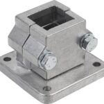 ROHRVERBINDER MIT FUß ALUMINIUM, FÜR VIERKANTROHRE, KOMP:STAHL, A=40,4