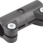 ROHRVERBINDER GERADE, FÜR RUNDROHRE, A=30, L=95, THERMOPLAST, KOMP:STAHL VERZINKT