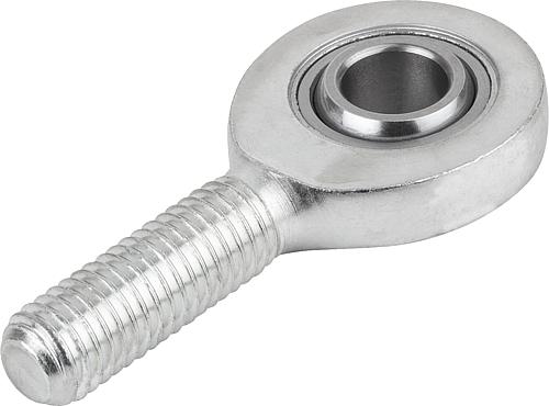 GELENKKOPF DIN ISO 12240-4 MIT GLEITLAGERUNG M20X1,5X43 LINKSGEWINDE, D=20 -0,010, VERGÜTUNGSSTAHL