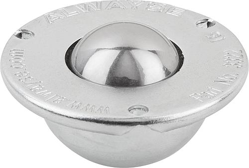 KUGELROLLE, FORM:C STAHL, KOMP:EDELSTAHL