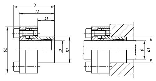 SPANNSATZ, D=45, FORM:A STAHL, D1=59, D2=85 – Bild 2