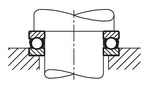 AXIAL-RILLENKUGELLAGER FAG, EINSEITIG WIRKEND MIT KÄFIG, 51207, D=35, D1=62, WÄLZLAGERSTAHL, – Bild 3