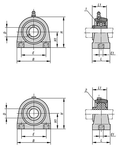 GEHÄUSELAGEREINHEIT STEHLAGER, D=35 KUNSTSTOFF, GRÜN, KOMP:POM – Bild 2