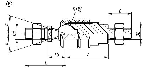 AXIALGELENK FESTSTELLBAR M12, FORM:B – Bild 2