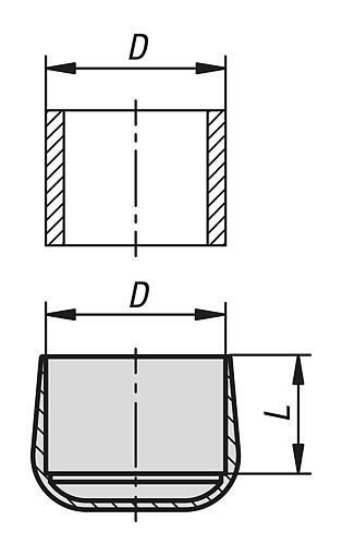 SCHUTZKAPPE, D=37-39, L=27 PVC SCHWARZ, FÜR RUNDROHRE – Bild 2