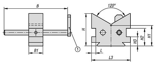 PRISMA F.SCHNELLSPANNHALTER B1=20 H=46, STAHL GEHÄRTET – Bild 2