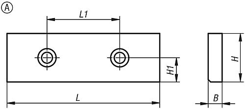 EINSCHRAUBBACKE FÜR ZENTRISCHSPANNER 81X7,5, FORM:A STAHL, GLATT – Bild 2
