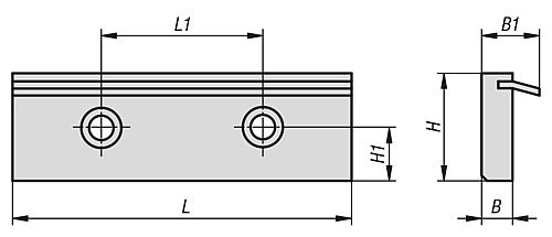 NIEDERZUGBACKE MIT FEDERBLATT 125X11,5 STAHL, FÜR NC-SPANNER – Bild 2