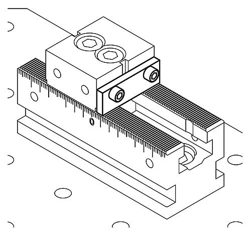 AUFLAGELEISTE FÜR MEHRFACHSPANNSYSTEM, ANSCHRAUBBAR SB=50, L=5, H=20, WERKZEUGSTAHL GEHÄRTET UND – Bild 3