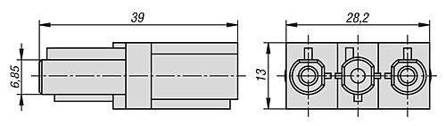 VERBINDUNGSKUPPLUNG GST18I3 STECKER GST18I3 BUCHSE, KUNSTSTOFF SCHWARZ – Bild 2