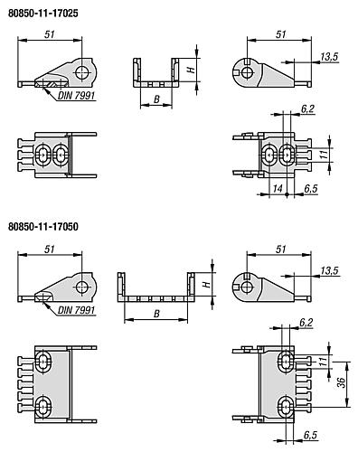 ANSCHLUSSELEMENT, H=17, B=25, POLYAMID – Bild 2