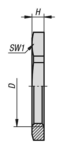 SECHSKANTMUTTER, D=M20X1,5, SW1=24, EDELSTAHL – Bild 2