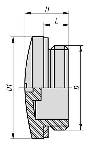 VERSCHLUSSSCHRAUBE RUND, MIT DICHTUNG, D=M32X1,5, L=8, POLYAMID GRAU RAL7035 – Bild 2