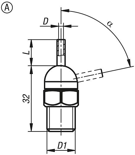 HOCHDRUCKDÜSE, D1=R1/4, D=3, FORM:A, KUNSTSTOFF BLAU/ORANGE, KOMP:EDELSTAHL – Bild 2