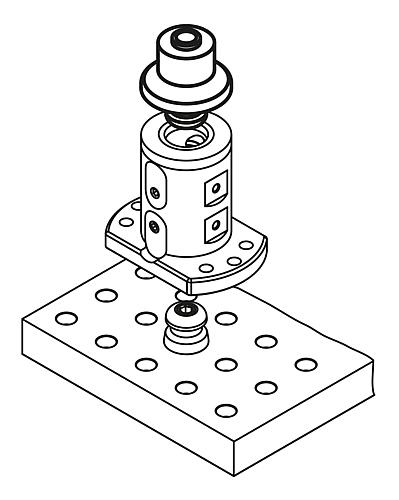 5-ACHS-REDUKTIONSADAPTER UNILOCK, EINTEILIG SYSTEMGRÖßE 80MM, FORM:A, H=50, D1=16, D2=40, – Bild 3